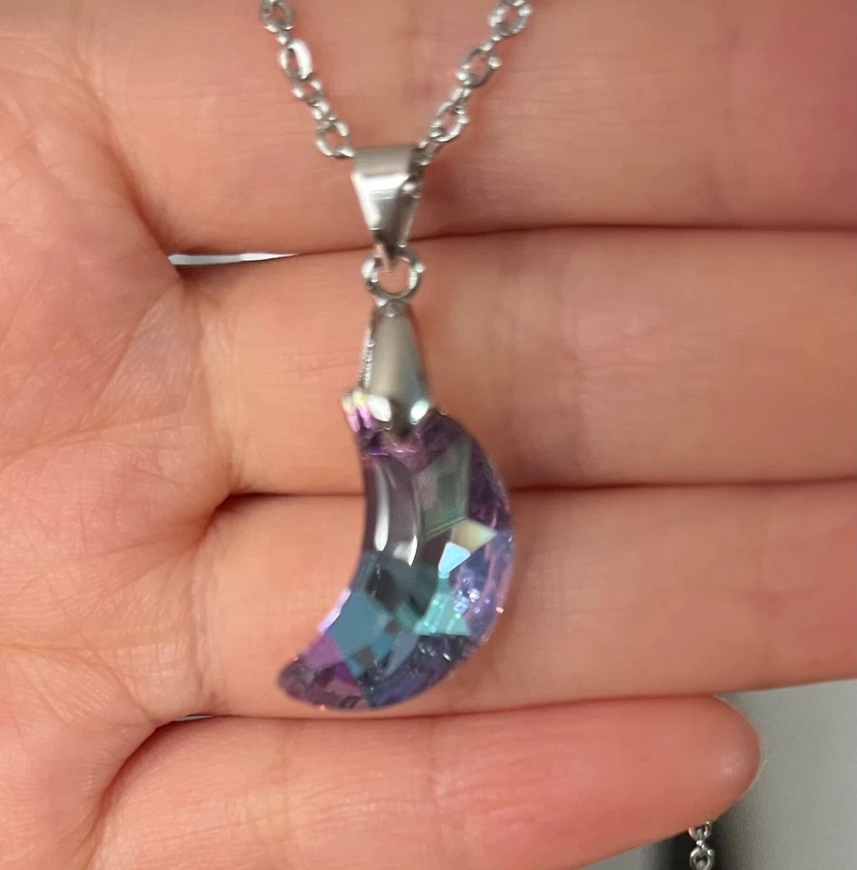 Collar Mujer Hecho Con Cristal Swarovski Luna In Vitrail Medio Púrpura Foto 2 de 4