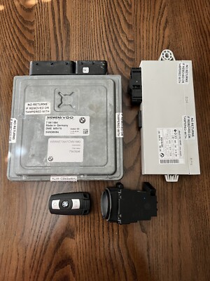 BMW E90 E91 E60 E61 3 5 series 2.5i N52 ENGINE SET ECU DME MSV70 CAS2 MASTER KEY