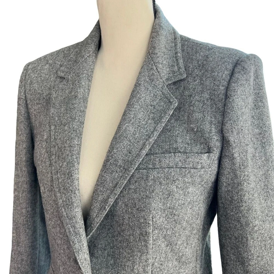 Abrigo Blazer Gris Mezcla Lana The Villager DE COLECCIÓN Grande Hecho en Unión Bolsillo Cuadrado Foto 4 de 4