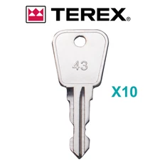 10X Fits Terex Fermec Backhoe Heavy Equipment Ignition Key 6107891M1 & JCB 81404