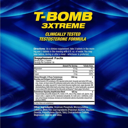 MHP T-BOMB 3XTREME TEST FORMULA 168 CAPSULE MIGLIOR PREZZO SPEDIZIONE GRATUITA - Foto 2 di 4