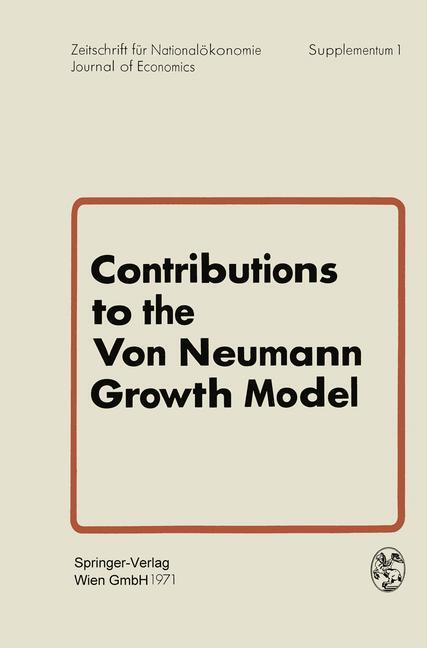 Thumbnail - Contributions To The Von Neumann Growth Model | Buch | 9783662227381