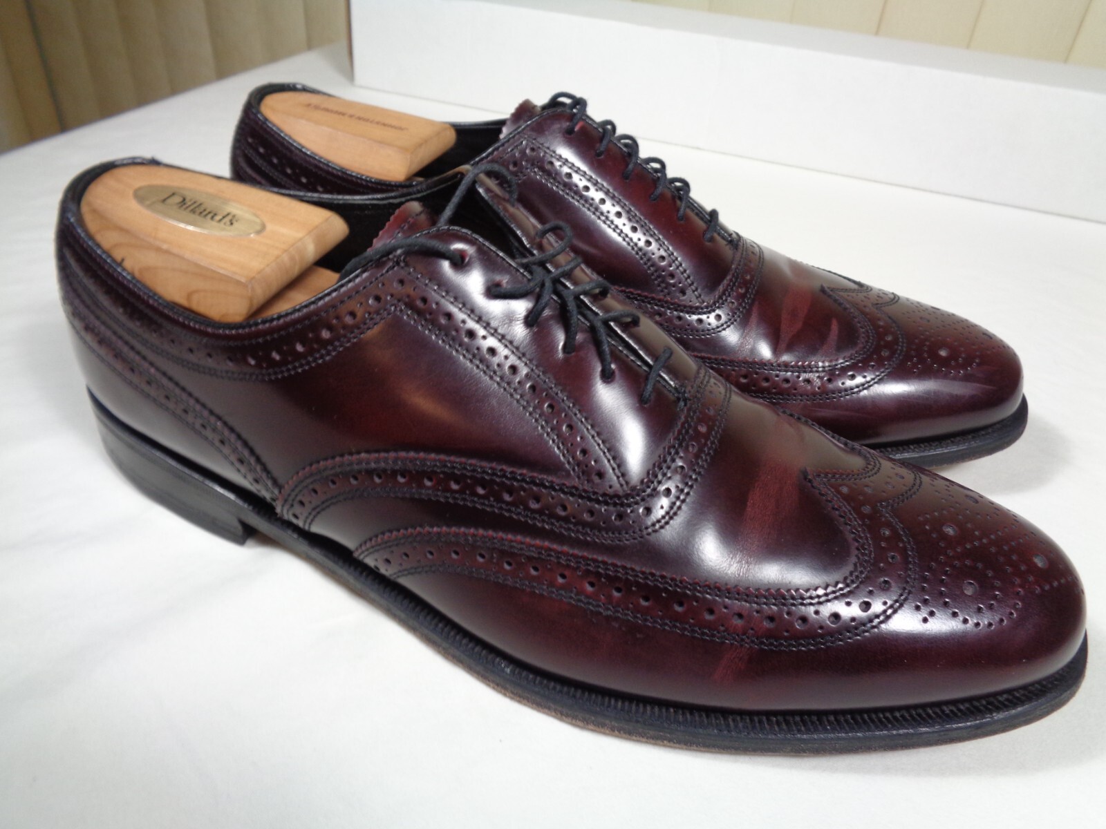 SAOLA Laccio classico oxford Florsheim 30300 taglia 11 5D scuro bordeaux