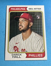 2023 Topps Heritage Base Darick Hall RC #140 Philadelphia Phillies