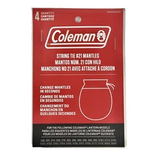 Coleman #21 String-Tie Mantles Propane Gas Lantern 4 Pack 3000006549