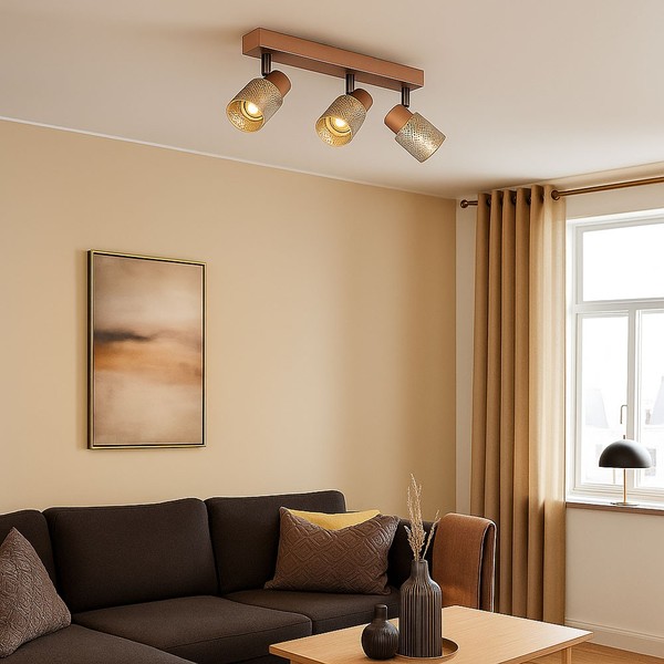 Deckenlampe Deckenstrahler Schlafzimmerlampe Verstellbar Kaffeefarben L 41 Cm-image