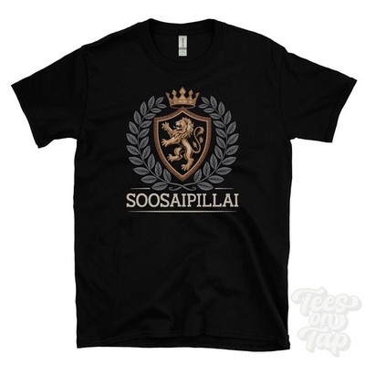 SOOSAIPILLAI FANTASY COAT OF ARMS T-SHIRT novelty parody family name crest
