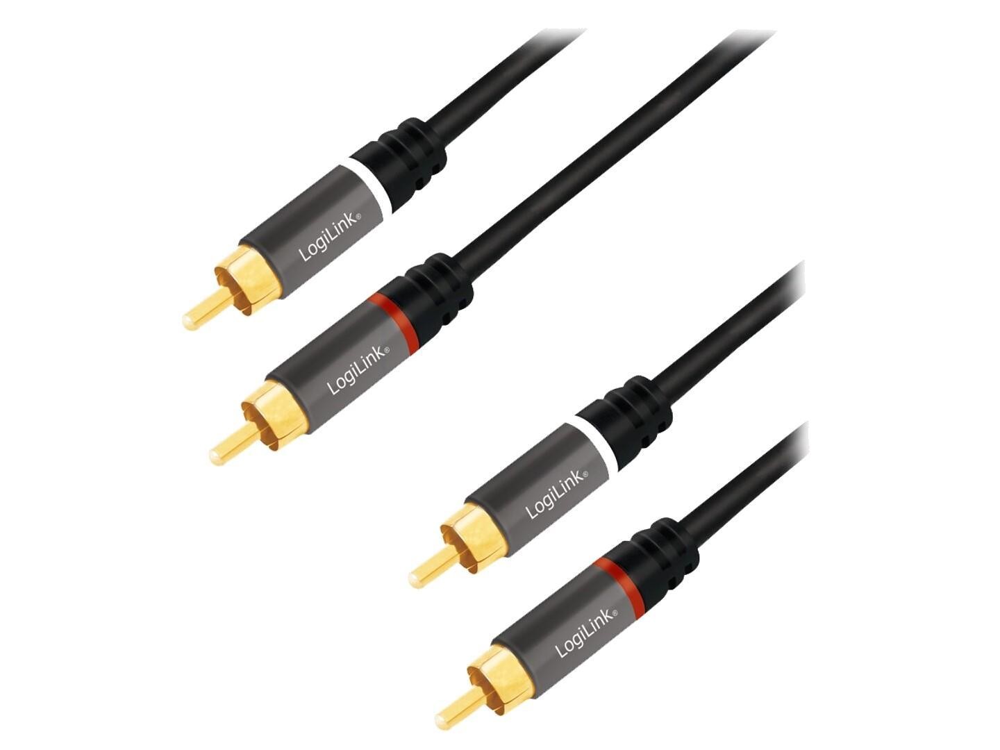 Câble RCA de 10m mâle mâle noir pour brancher un ampli distant