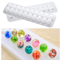 Silikon GießForm Kugeln Schmuck Diy 237X71X20Mm