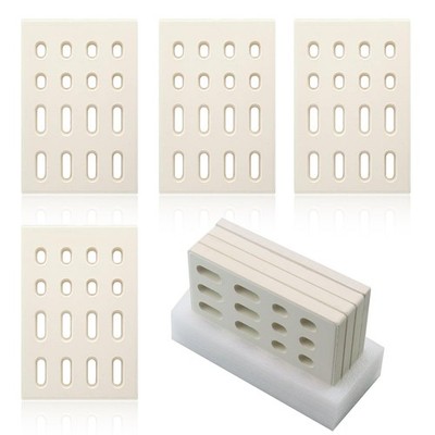 Ceramic Brick Flame Tamer Heat Plate Replacement for Grill 4 Pack 7x4 Inch