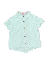 Tommy Bahama Boys Green Short Sleeve Button-Down Shirt 2T