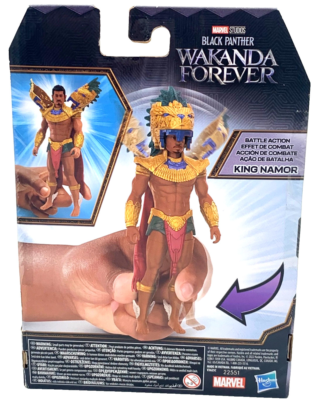 Marvel Studios Black Panther Wakanda Forever King Namor "Battle Action" 4+  New thumbnail 10