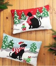 GLIZTHOME Dog Christmas Pillow / Only Dog Is Available