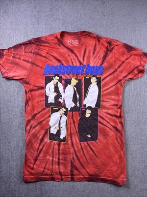 BSB Back Street Boys T Shirt Men s M Graphic Print Red Music Band Portraits