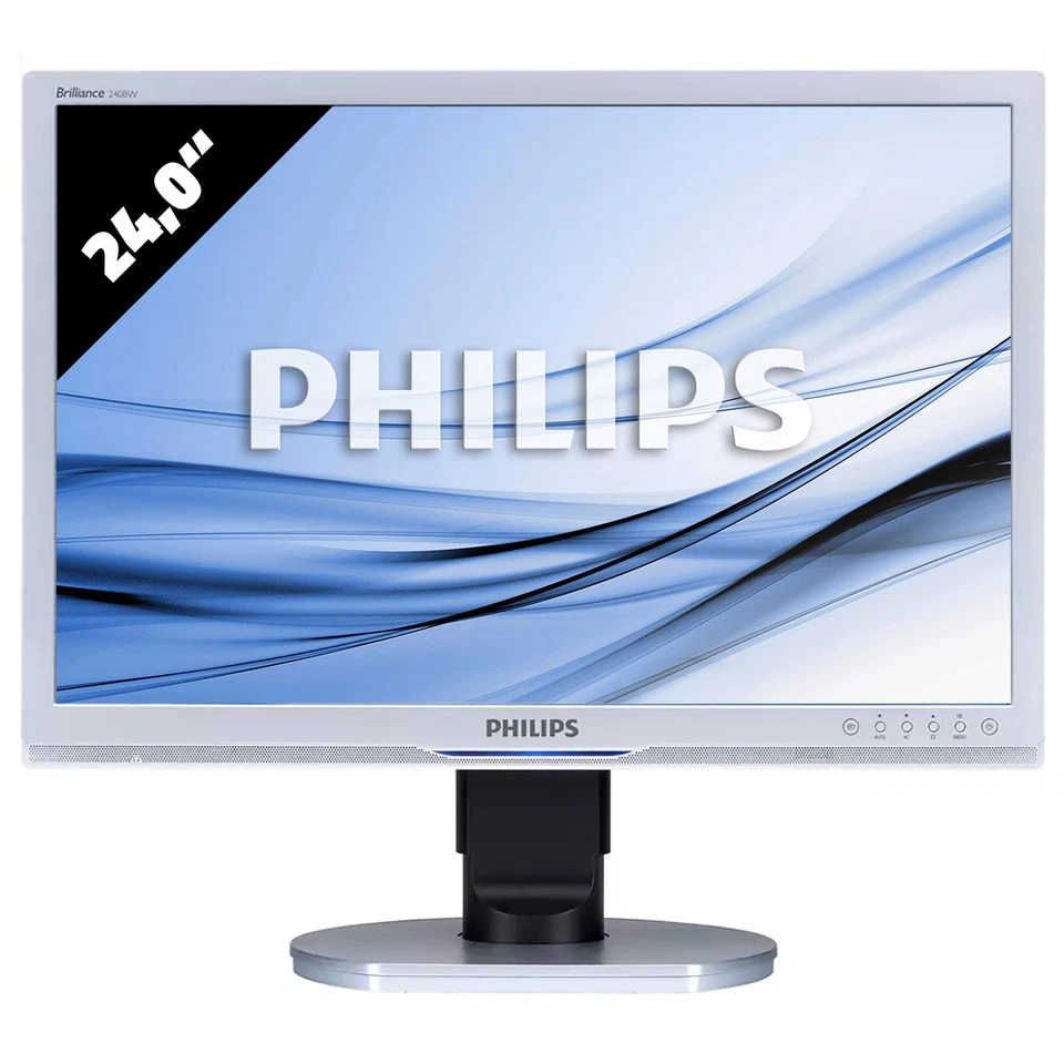 Philips Brilliance 240BW9CS 24 Zoll Monitor 1920x1200 WUXGA TN 5ms Silber