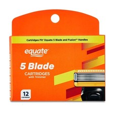 5 Blade Cartridges with Trimmer, 12 Count