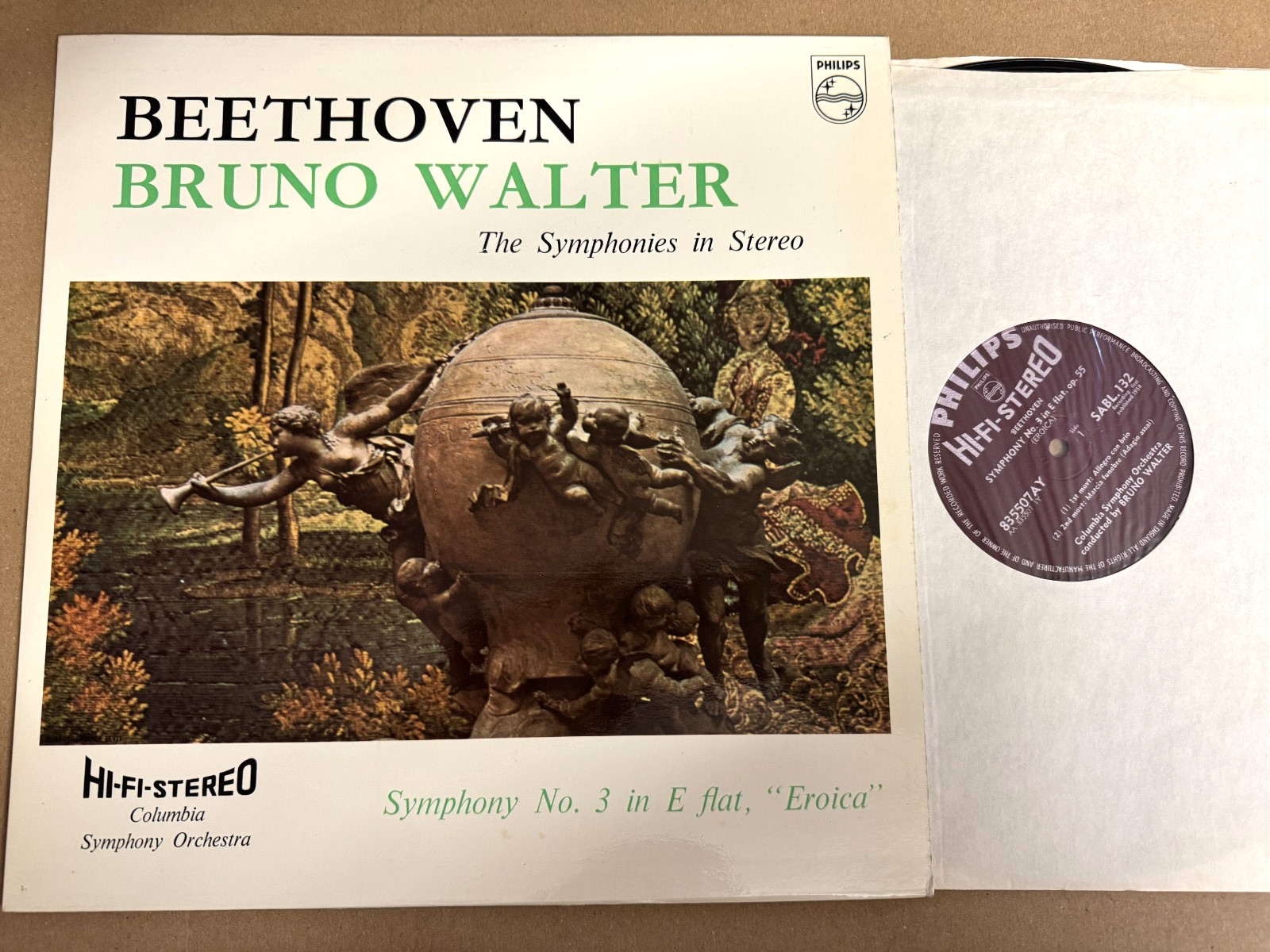 SABL 132 Beethoven Symphony No 3 Bruno Walter Hi-Fi Stereo