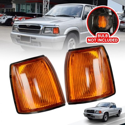 Corner Lamp Light Pair Amber W/O Bulb Fit Mazda B2500 UF 1997-1998