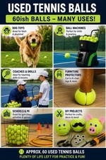 60 Used Tennis Balls | Crafts | Dogs | Ball Machine | Practice | Coaches | PE