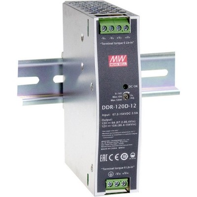 MEAN WELL DDR-120A-24 Hutschienen-DC/DC-Wandler (DIN-Rail)  24 V/DC 4.2 A 100...