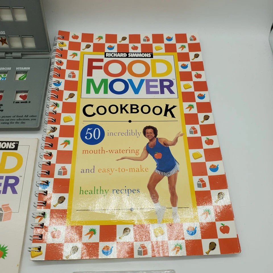Vintage Richard Simmons FOOD MOVER Cookbook Tracker Booklets and Cassette Lot — 第 3/4 张图片