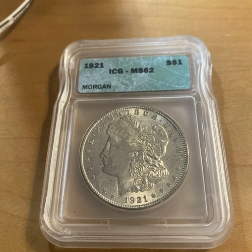 ICG 1921 Ms 62 Morgan Dollar