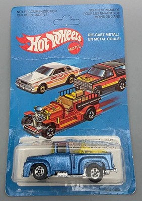 Vintage 1982 Hot Wheels '56 Hi-Tail Hauler Metal Flake Blue #9647 B/W Unpunched!