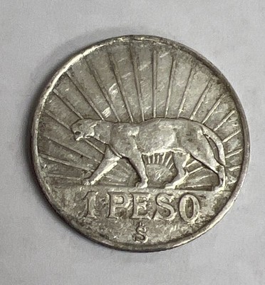 1942 Uruguay 1 Peso - Silver Coin - Republica Oriental del Uruguay World Coin
