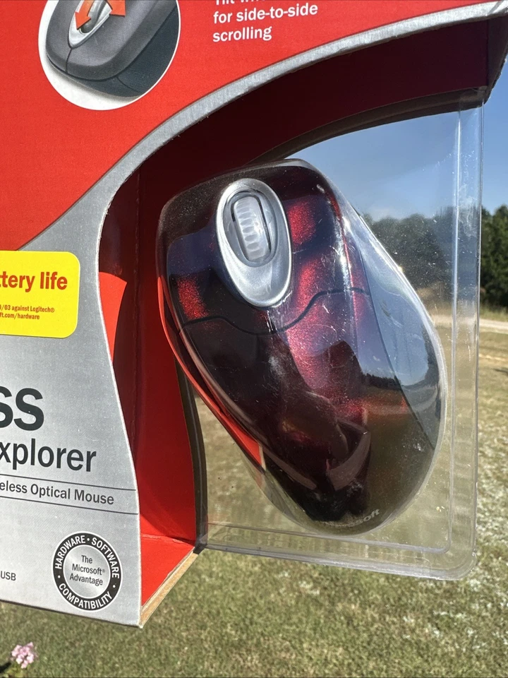 NIB Microsoft Wireless IntelliMouse Explorer M03-00069 Mouse Crimson Fire Sealed - Image 2 of 4