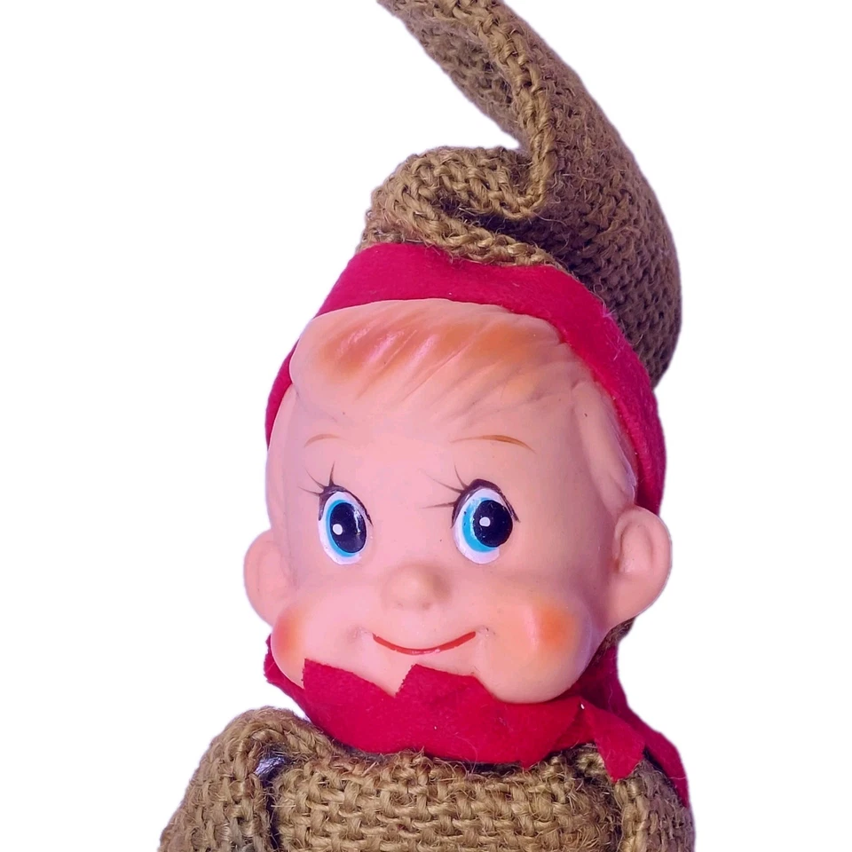 "Abrazador de rodilla Pixie The Pixie Legend 12"" vintage Inarco 1967 Japón verde tostado" Foto 2 de 4