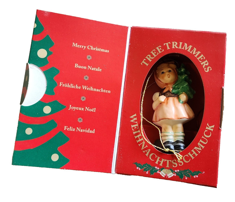 MiNi tree ornament - Goebel Christmas M.J. Hummel  1215 UPC # 748141012154 box