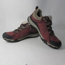 Oboz Shoes Sapphire Low B-Dry Womens 8 Red Black Leather Hiking Outdoor Trail