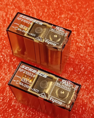 2x PCB Relais 16A 24VDC POWER  LEISTUNG  TE Connectivity  Schrack  RP310024 