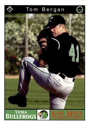 2001 Yuma Bullfrogs Warning Track 19 Tom Bergan Granite Falls Washington WA Card