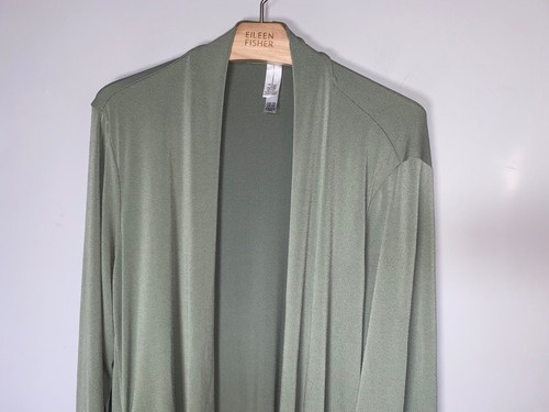 cardigan marla wynne vert sauge drop devant longue ligne poches taille 2XL UK 18 QVC - Photo 4/5
