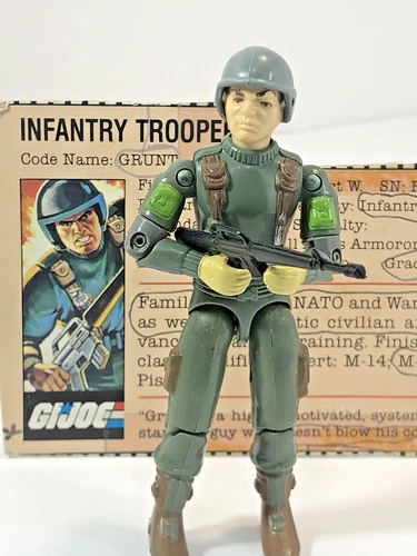 VINTAGE GI JOE ARAH GRUNT V1.5 1983 COMPLETE WITH CARD HASBRO