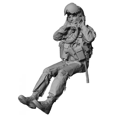 1/32 USAF Modern Fighter Pilot Sitting Unpainted Unassembled