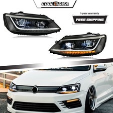Pares de montaje de faros halógenos con LED DRL para Volkswagen Jetta MK6 2011-2018