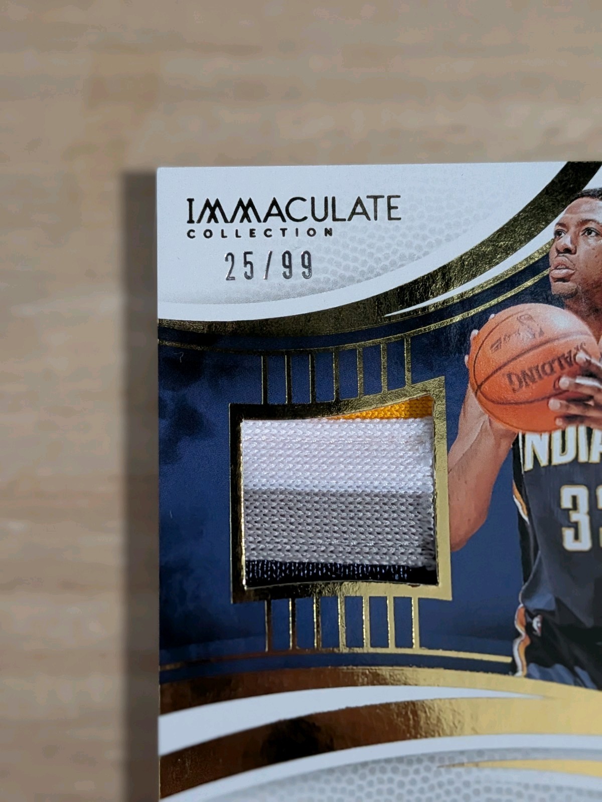 2024-25 Panini Immaculate Danny Granger On-Card Auto Game Worn Patch /99 Pacers view 5