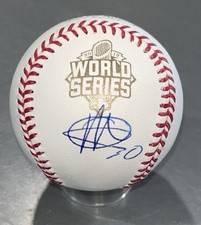 Yordano Ventura Autographed Signed 2015 World Series OMLB Royals LOJO