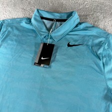 Nike Dri-Fit Golf Polo Shirt Standard Teal Blue Short Sleeve Medium New NWT