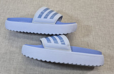 Adidas Women s Size 9 Adilette Platform Slide Sandal HQ6181 Blue Dawn