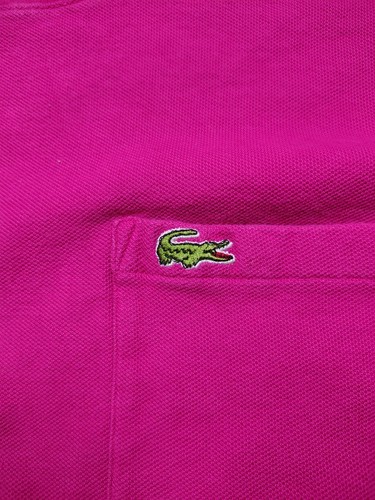 Vintage LACOSTE Grand Patron Heavyweight Pocket T-Shirt Men's XL Fuchsia Cotton - Bild 2 von 8