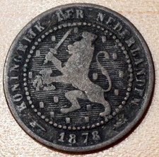 1878 Netherlands 1 Cent