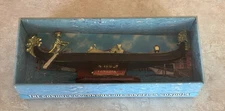 Vtg Venice Venezia Souvenir Gondola Canal Boat Plastic Wood Base
