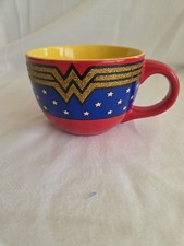 Wonder Woman Large Coffee Mug 20oz DC Comics Superhero Ceramic Cup Red Blue Star