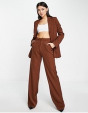Missy Empire Relaxed Trouser Co-ord In Chocolate UK Size 8 BNWT