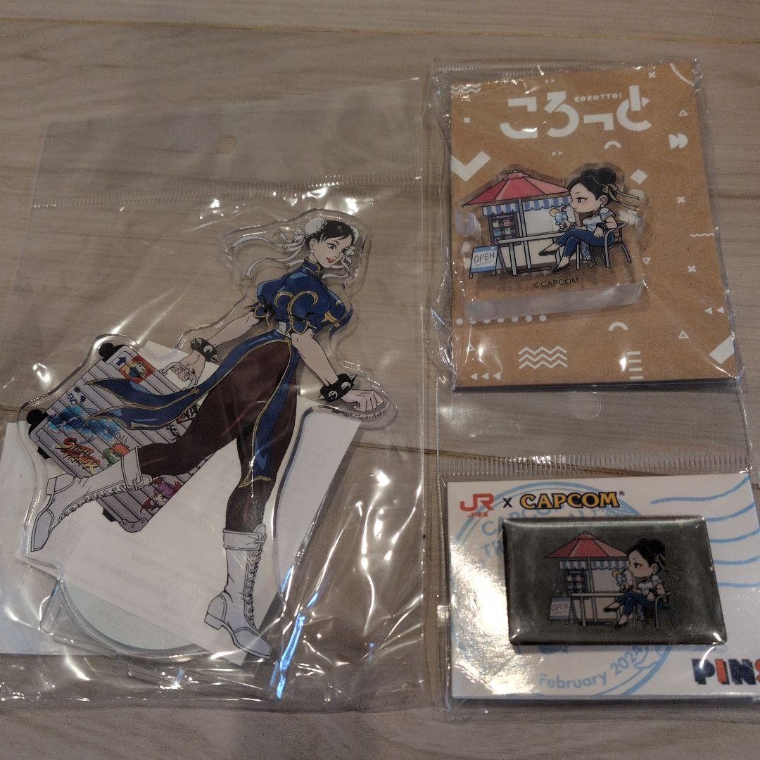 Korootto Acrylic Figure & Pins 3 Set Kapu Tabi Chun-Li