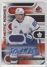 2022 SP Game Used Authentic Rookies Red Jersey Semyon Der-Arguchintsev Auto 6o3