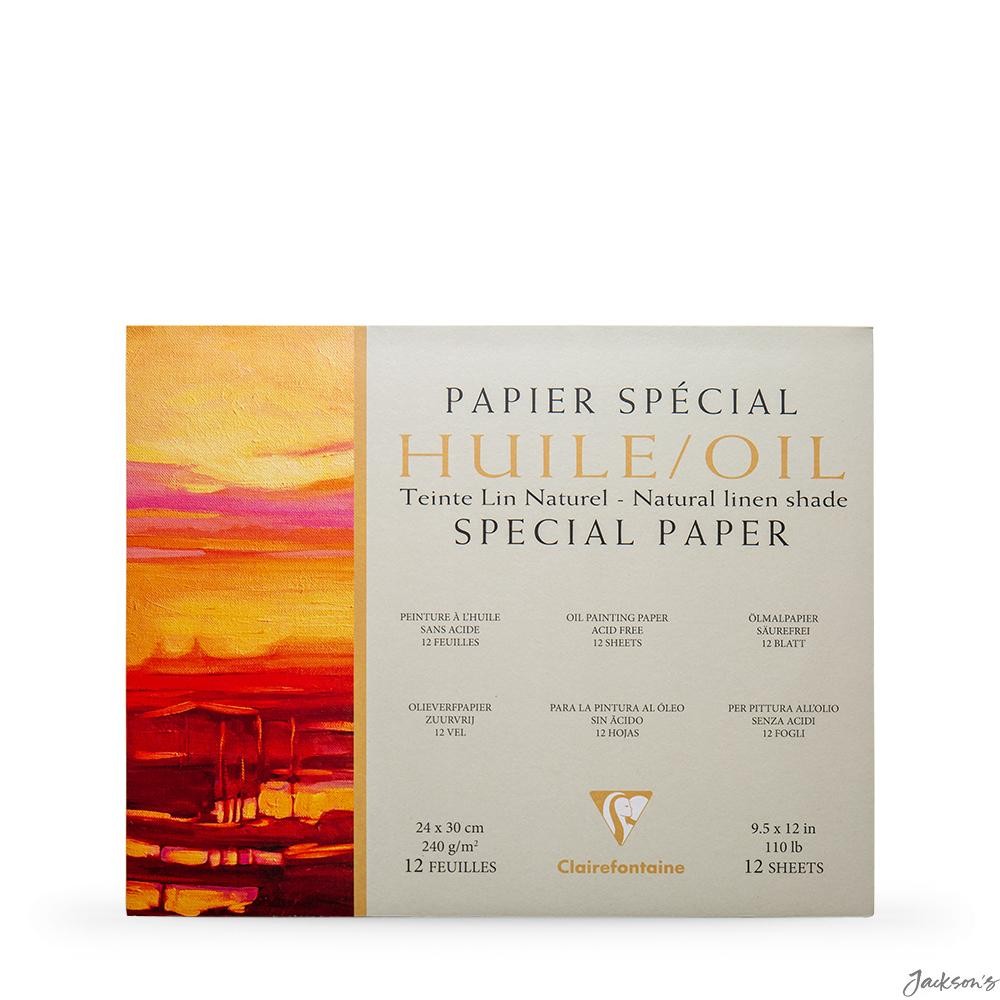 Clairefontaine Oil Painting Paper Pad Acid Free 240gsm 24x30cm 12 Sheets